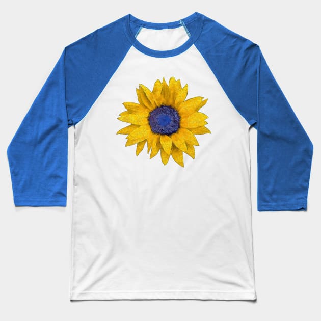 Sunflower Baseball T-Shirt by CatyArte